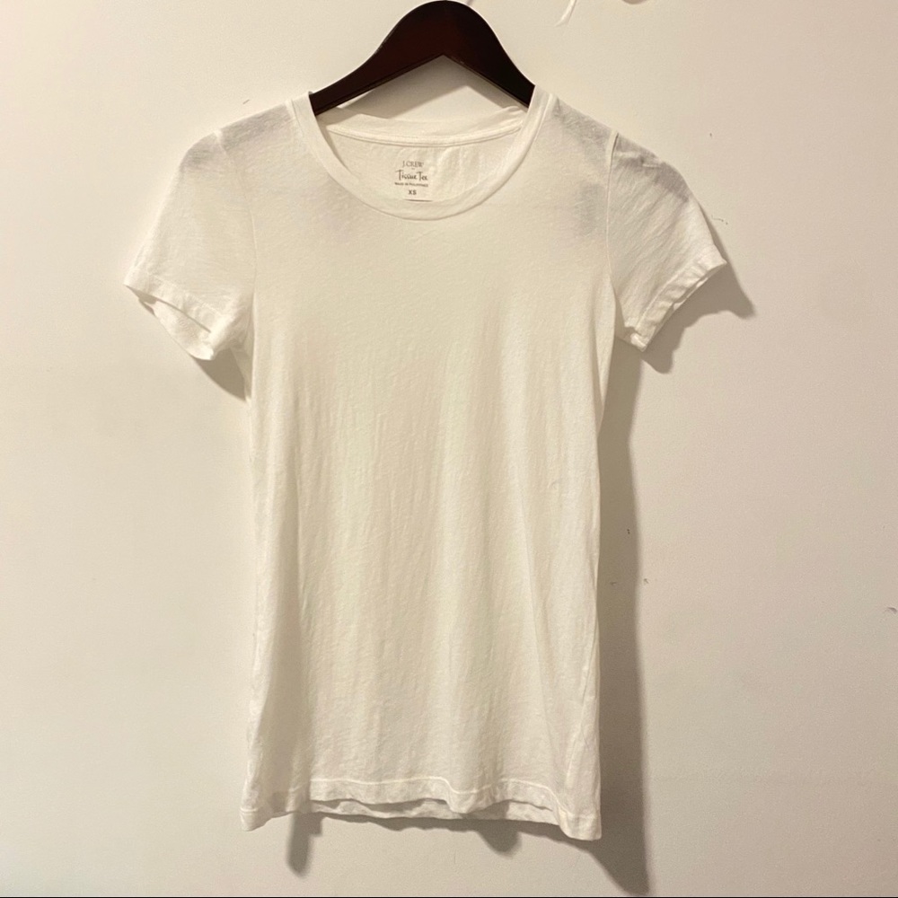 NWT J Crew Tissue Tee in white